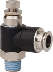 PRO-SOURCE - 1/4" Male NPT x 3/8" Tube OD Compact Banjo Valve - 0 to 113.76 psi & Techno Polymer, Brass, Steel Material - Caliber Tooling