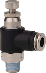 PRO-SOURCE - 1/8" Male NPT x 1/4" Tube OD Compact Banjo Valve - 0 to 113.76 psi & Techno Polymer, Brass, Steel Material - Caliber Tooling