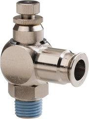 PRO-SOURCE - 1/4" Male NPT x 3/8" Tube OD Tamper Resistant Valve - 0 to 113.76 psi & Nickel Plated Brass Material - Caliber Tooling