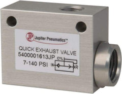 PRO-SOURCE - 1/8" NPT Quick Exhaust Valve - 1/4" Exhaust Port, 7.1 to 140.78 psi, Aluminum Alloy Material - Caliber Tooling