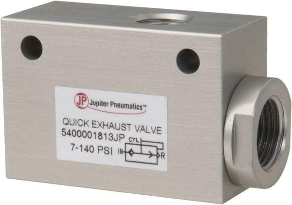 PRO-SOURCE - 1/4" NPT Quick Exhaust Valve - 3/8" Exhaust Port, 7.1 to 140.78 psi, Aluminum Alloy Material - Caliber Tooling