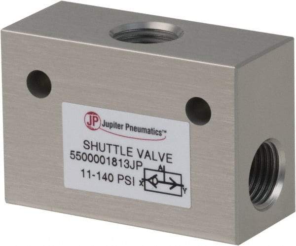 PRO-SOURCE - 1/4" NPT Shuttle Valve - 11.4 to 140.78 psi & Aluminum Alloy Material - Caliber Tooling