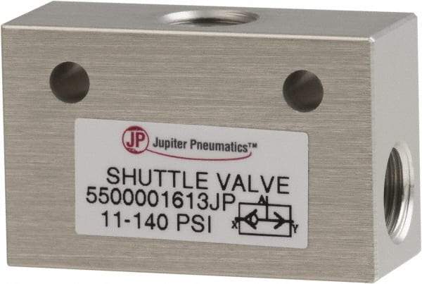 PRO-SOURCE - 1/8" NPS Shuttle Valve - 11.4 to 140.78 psi & Aluminum Alloy Material - Caliber Tooling