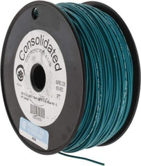 Made in USA - 20 AWG, 10 Strand, 500' OAL, Tinned Copper Hook Up Wire - Green PVC Jacket, 0.07" Diam - Caliber Tooling