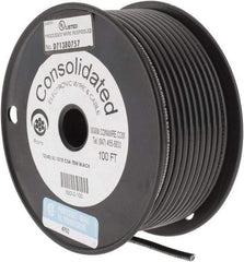 Made in USA - 12 AWG, 65 Strand, 100' OAL, Tinned Copper Hook Up Wire - Black PVC Jacket, 0.155" Diam - Caliber Tooling