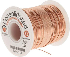 Made in USA - 20 AWG, 0.032 Inch Diameter, 318 Ft., Solid, Grounding Wire - Copper, ASTM B3, QQ-W-343 Type S, RoHS Compliant - Caliber Tooling