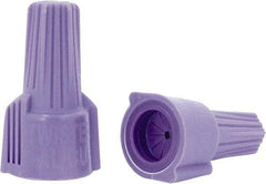 Ideal - 2, 12 (Al) + & 1, 18 (Cu) to 1, 10 (Al) + 2, 10 (Cu) AWG, 600 Volt, Corrosion Resistant, Wing Twist on Wire Connector - Purple, 221°F - Caliber Tooling