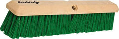 PRO-SOURCE - 18" General Purpose Polypropylene Push Broom - 3" Bristle Length, Plastic Block, Threaded Handle Connection, Handle Sold Separately - Caliber Tooling