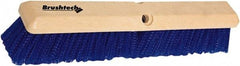 PRO-SOURCE - 18" General Purpose Polypropylene Push Broom - 3" Bristle Length, Plastic Block, Threaded Handle Connection, Handle Sold Separately - Caliber Tooling