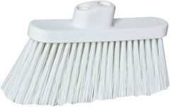 PRO-SOURCE - 10" Wide, White Polypropylene Bristles, Angled Broom - Threaded Handle, 10 Inch Wide Broom, White Bristles, Handle Sold Separately - Caliber Tooling