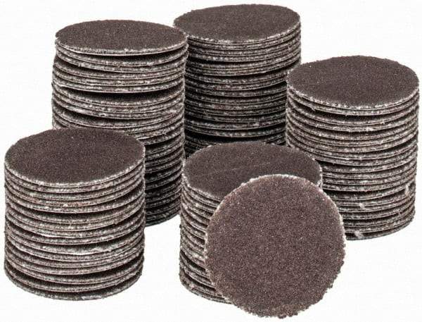 Tru-Maxx - 3/4" Diam, 180 Grit Aluminum Oxide Adhesive PSA Disc - Very Fine Grade, X Weighted Cloth Backing, For Right Angle/Vertical Shaft Portable Grinders - Caliber Tooling