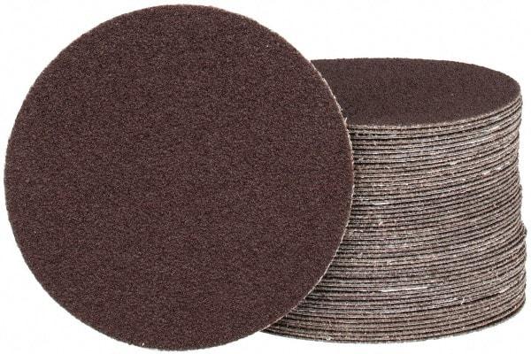 Tru-Maxx - 4" Diam, 80 Grit Aluminum Oxide Adhesive PSA Disc - Medium Grade, X Weighted Cloth Backing, For Right Angle/Vertical Shaft Portable Grinders - Caliber Tooling