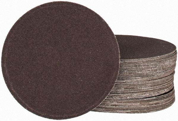 Tru-Maxx - 4" Diam, 240 Grit Aluminum Oxide Adhesive PSA Disc - Very Fine Grade, X Weighted Cloth Backing, For Right Angle/Vertical Shaft Portable Grinders - Caliber Tooling