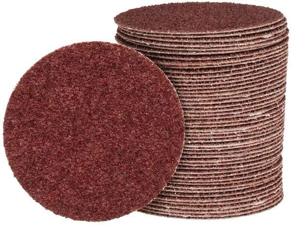 Tru-Maxx - 4" Diam, 24 Grit Aluminum Oxide Adhesive PSA Disc - Very Coarse Grade, X Weighted Cloth Backing, For Right Angle/Vertical Shaft Portable Grinders - Caliber Tooling