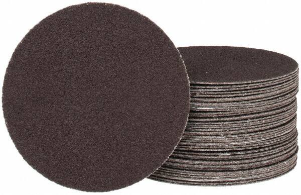 Tru-Maxx - 4" Diam, 100 Grit Aluminum Oxide Adhesive PSA Disc - Fine Grade, X Weighted Cloth Backing, For Right Angle/Vertical Shaft Portable Grinders - Caliber Tooling