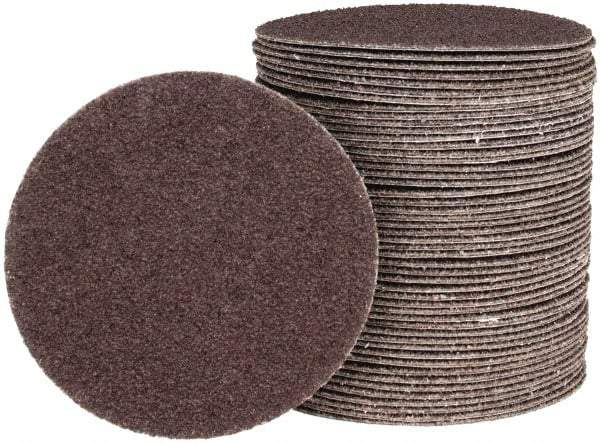 Tru-Maxx - 3" Diam, 60 Grit Aluminum Oxide Adhesive PSA Disc - Medium Grade, X Weighted Cloth Backing, For Right Angle/Vertical Shaft Portable Grinders - Caliber Tooling