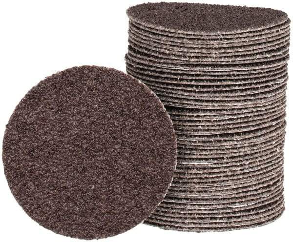 Tru-Maxx - 3" Diam, 36 Grit Aluminum Oxide Adhesive PSA Disc - Very Coarse Grade, X Weighted Cloth Backing, For Right Angle/Vertical Shaft Portable Grinders - Caliber Tooling