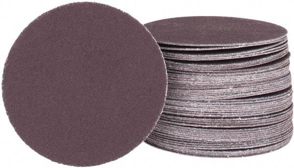 Tru-Maxx - 3" Diam, 320 Grit Aluminum Oxide Adhesive PSA Disc - Extra Fine Grade, X Weighted Cloth Backing, For Right Angle/Vertical Shaft Portable Grinders - Caliber Tooling