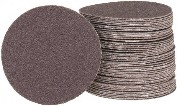 Tru-Maxx - 3" Diam, 100 Grit Aluminum Oxide Adhesive PSA Disc - Fine Grade, X Weighted Cloth Backing, For Right Angle/Vertical Shaft Portable Grinders - Caliber Tooling