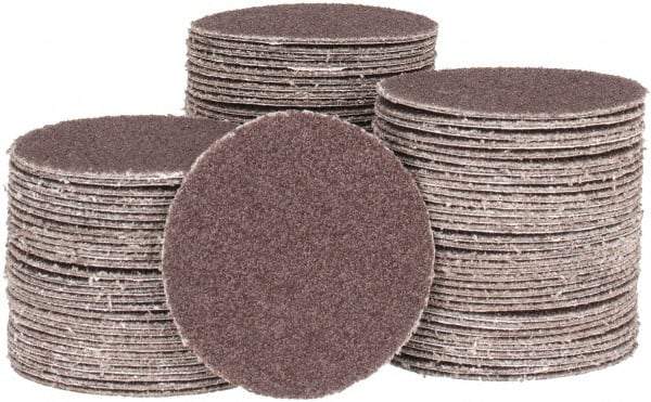 Tru-Maxx - 2" Diam, 80 Grit Aluminum Oxide Adhesive PSA Disc - Medium Grade, X Weighted Cloth Backing, For Right Angle/Vertical Shaft Portable Grinders - Caliber Tooling