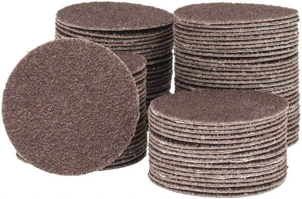 Tru-Maxx - 2" Diam, 50 Grit Aluminum Oxide Adhesive PSA Disc - Coarse Grade, X Weighted Cloth Backing, For Right Angle/Vertical Shaft Portable Grinders - Caliber Tooling