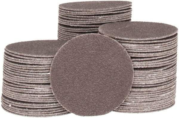 Tru-Maxx - 2" Diam, 100 Grit Aluminum Oxide Adhesive PSA Disc - Fine Grade, X Weighted Cloth Backing, For Right Angle/Vertical Shaft Portable Grinders - Caliber Tooling