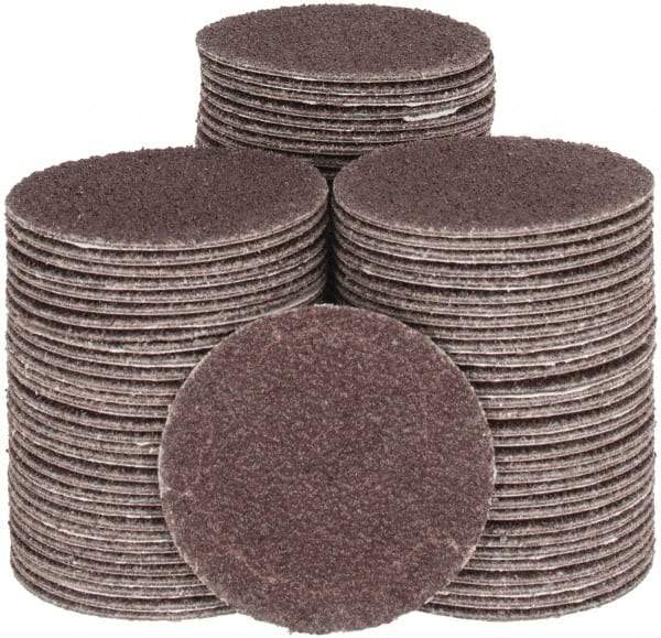 Tru-Maxx - 1-1/2" Diam, 80 Grit Aluminum Oxide Adhesive PSA Disc - Medium Grade, X Weighted Cloth Backing, For Right Angle/Vertical Shaft Portable Grinders - Caliber Tooling