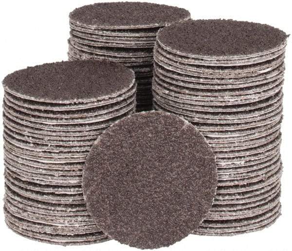 Tru-Maxx - 1-1/2" Diam, 60 Grit Aluminum Oxide Adhesive PSA Disc - Medium Grade, X Weighted Cloth Backing, For Right Angle/Vertical Shaft Portable Grinders - Caliber Tooling