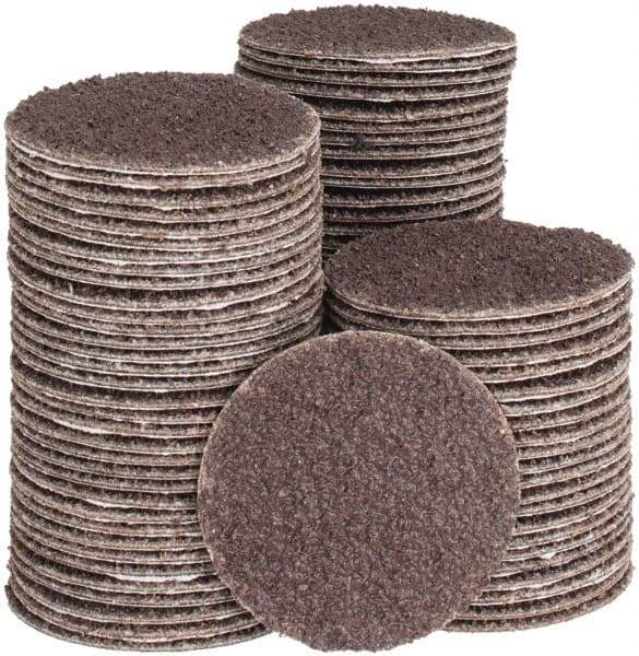 Tru-Maxx - 1-1/2" Diam, 40 Grit Aluminum Oxide Adhesive PSA Disc - Coarse Grade, X Weighted Cloth Backing, For Right Angle/Vertical Shaft Portable Grinders - Caliber Tooling