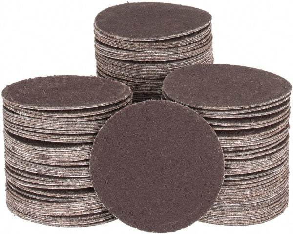 Tru-Maxx - 1-1/2" Diam, 320 Grit Aluminum Oxide Adhesive PSA Disc - Extra Fine Grade, X Weighted Cloth Backing, For Right Angle/Vertical Shaft Portable Grinders - Caliber Tooling