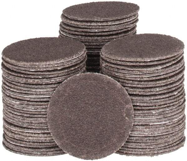 Tru-Maxx - 1-1/2" Diam, 100 Grit Aluminum Oxide Adhesive PSA Disc - Fine Grade, X Weighted Cloth Backing, For Right Angle/Vertical Shaft Portable Grinders - Caliber Tooling