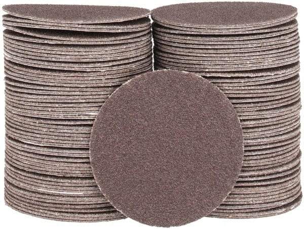 Tru-Maxx - 2" Diam, 120 Grit Aluminum Oxide Adhesive PSA Disc - Fine Grade, X Weighted Cloth Backing, For Right Angle/Vertical Shaft Portable Grinders - Caliber Tooling