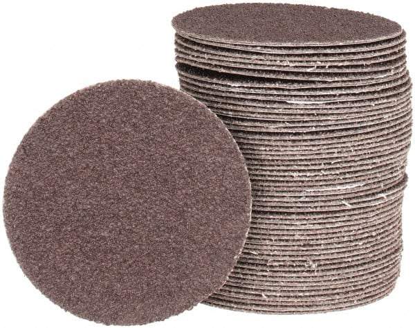 Tru-Maxx - 3" Diam, 50 Grit Aluminum Oxide Adhesive PSA Disc - Coarse Grade, X Weighted Cloth Backing, For Right Angle/Vertical Shaft Portable Grinders - Caliber Tooling