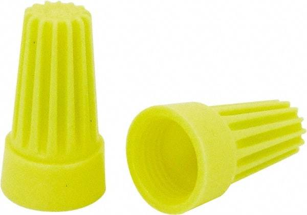 Ideal - 2, 18 to 2, 12 AWG, 600 Volt, Flame Retardant, Standard Twist on Wire Connector - Yellow, 221°F - Caliber Tooling