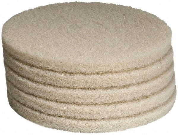 PRO-SOURCE - Polishing Pad - 15" Machine, White Pad, Polyester - Caliber Tooling