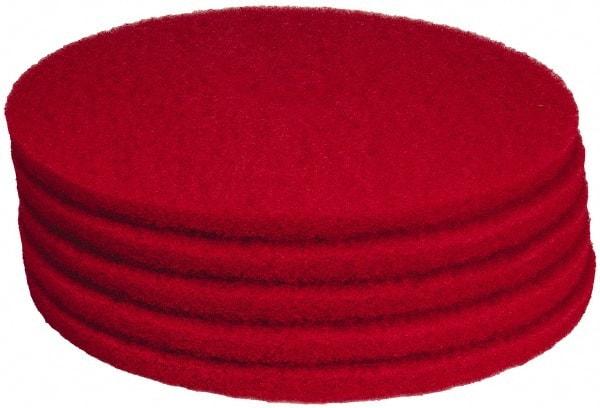 PRO-SOURCE - Polishing Pad - 19" Machine, Red Pad, Polyester - Caliber Tooling