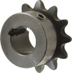 Browning - 12 Teeth, 3/8" Chain Pitch, Chain Size 35, Finished Bore Sprocket - 5/8" Bore Diam, 1.449" Pitch Diam, 1.63" Outside Diam - Caliber Tooling