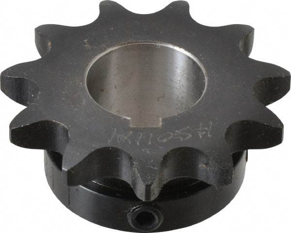 Browning - 11 Teeth, 5/8" Chain Pitch, Chain Size 50, Finished Bore Sprocket - 1" Bore Diam, 2-7/32" Pitch Diam, 2-1/2" Outside Diam - Caliber Tooling