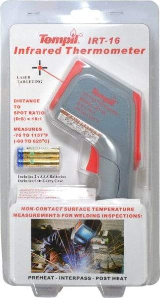 Tempil - -60 to 625°C (-76 to 1157°F) Infrared Thermometer - 16:1 Distance to Spot Ratio - Caliber Tooling