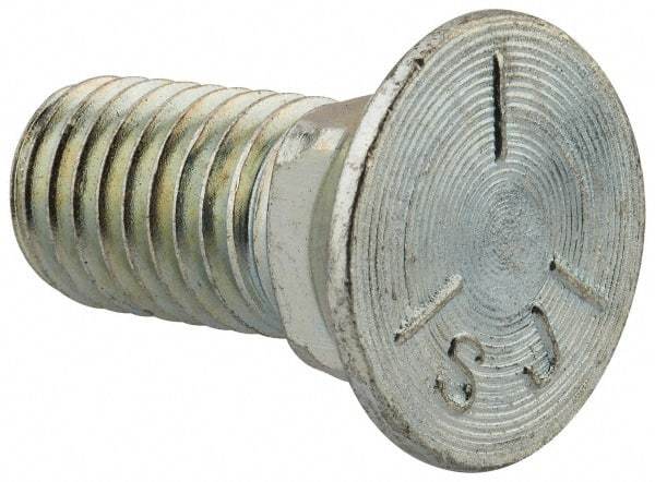 Value Collection - 5/8-11 UNC, 1-1/2" OAL, Steel Plow Bolt - Zinc-Plated Finish, Grade 5 - Caliber Tooling