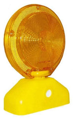 PRO-SAFE - 10-1/2" High Barricade Light - 1.3 Lb, Yellow Case & Amber Lens - Caliber Tooling