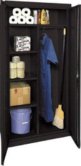 Sandusky Lee - 5 Shelf Combination Storage Cabinet - Steel, 36" Wide x 24" Deep x 72" High, Black - Caliber Tooling