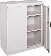 Sandusky Lee - 3 Shelf Locking Storage Cabinet - Steel, 36" Wide x 18" Deep x 42" High, Gray - Caliber Tooling