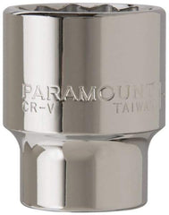 Paramount - 1-3/8", 3/4" Drive, Standard Hand Socket - 12 Points, 2-5/16" OAL - Caliber Tooling