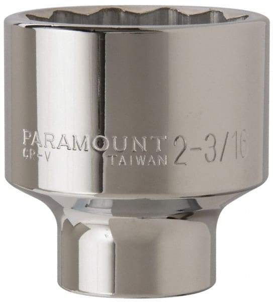 Paramount - 2-3/16", 3/4" Drive, Standard Hand Socket - 12 Points, 3-13/64" OAL - Caliber Tooling