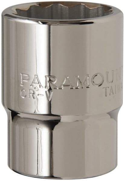 Paramount - 3/4" Drive, Standard Hand Socket - 12 Points, 2-5/16" OAL, Steel, Chrome Finish - Caliber Tooling