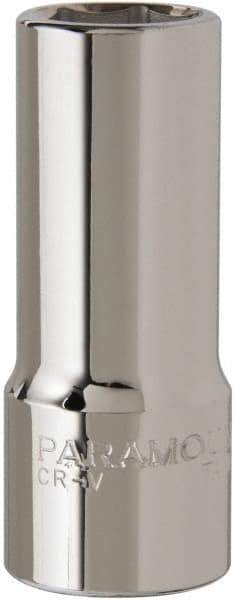 Paramount - 7/8", 3/4" Drive, Deep Hand Socket - 6 Points, 3-1/2" OAL, Steel, Chrome Finish - Caliber Tooling