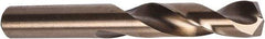 Precision Twist Drill - #14 135° Spiral Flute Cobalt Screw Machine Drill Bit - Oxide/Gold Finish, Right Hand Cut, 1-1/8" Flute Length, 2-3/16" OAL, Split Point, Straight Shank - Caliber Tooling