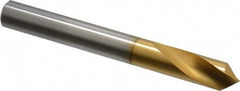 Precision Twist Drill - 3/8" Body Diam, 90°, 3-1/8" OAL, High Speed Steel Spotting Drill - Caliber Tooling