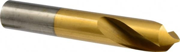 Precision Twist Drill - 1" Body Diam, 90°, 6" OAL, High Speed Steel Spotting Drill - Caliber Tooling